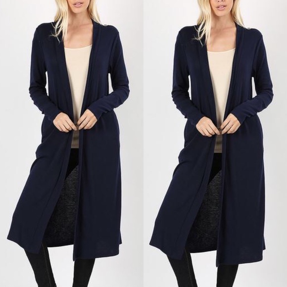 Zenana Outfitters Sweaters - 30% OFF 2/MORE REG & PLUS Duster Cardigan Navy Zenana Outfitters Sweaters - 30% OFF 2/MORE REG & PLUS Duster Cardigan Navy